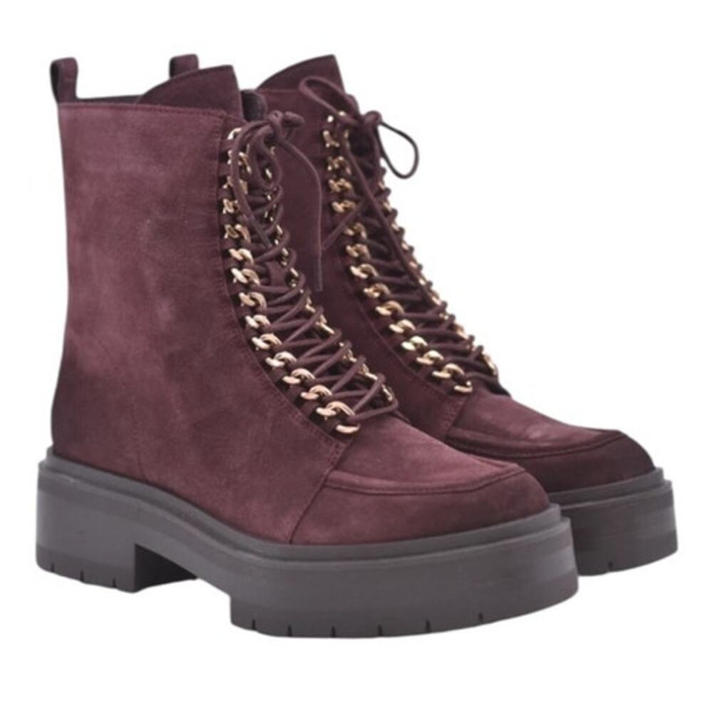 Sam Edelman Lovrin Platform Combat  Suede Lace Up  Boot Size 9 NEW